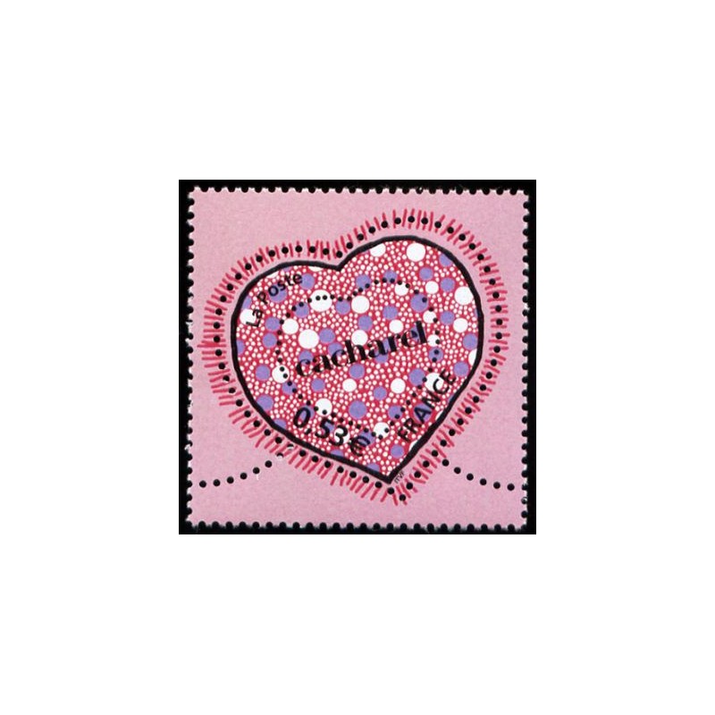 Timbre France Yvert No 3747 Coeur St valentin Cacharel