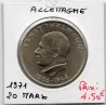 Allemagne RDA 20 mark 1971, Sup KM 34 pièce de monnaie