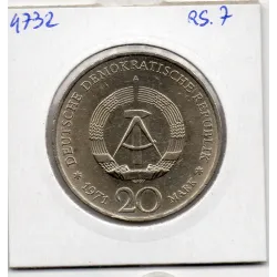 Allemagne RDA 20 mark 1971, Sup KM 34 pièce de monnaie