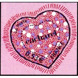 Timbre France Yvert No 3747B-3748B Coeur St Valentin Cacharel, autoadhésifs de feuille