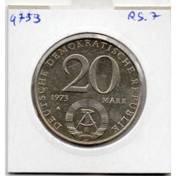 Allemagne RDA 20 mark 1973, Sup KM 47 pièce de monnaie