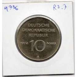 Allemagne RDA 10 mark 1974, Sup KM 50 pièce de monnaie