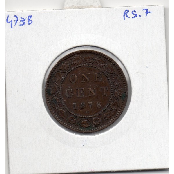 Canada 1 cent 1876 TTB, KM 7 pièce de monnaie