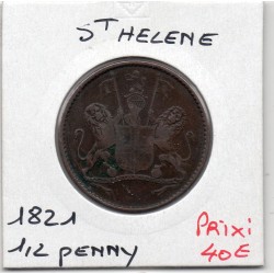 Sainte Helene 1/2 penny 1821 TTB-, KM A4 pièce de monnaie