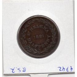 Sainte Helene 1/2 penny 1821 TTB-, KM A4 pièce de monnaie