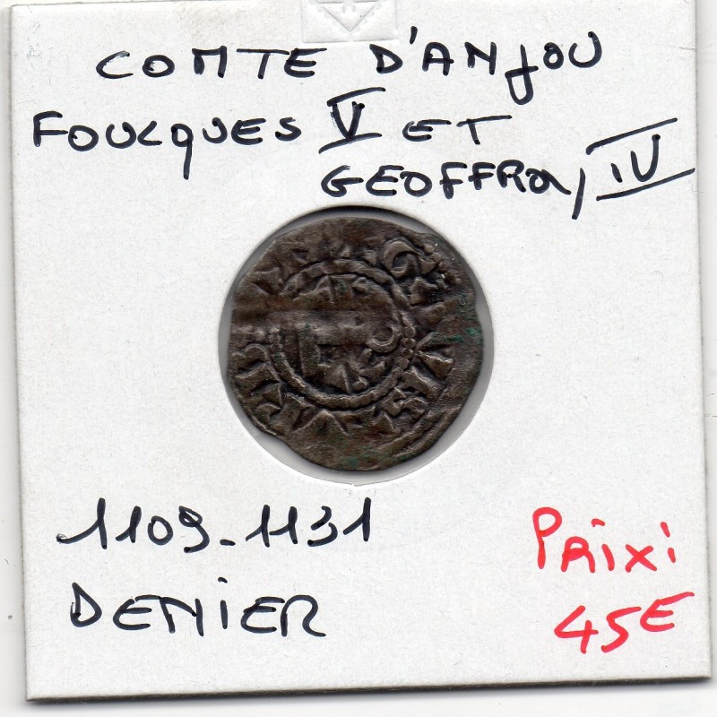 comté d'Anjou, Foulques V et Geoffroy IV, (1109-1151) Denier