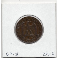 5 centimes Napoléon III tête nue 1856 D Lyon TTB-, France pièce de monnaie