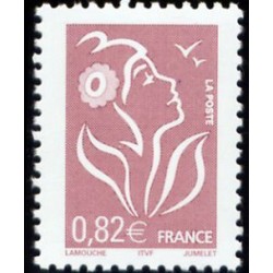 Timbre France Yvert No 3757 Marianne Lamouche 0.64€ lilas brun clair légende itvf