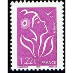 Timbre France Yvert No 3758 Marianne Lamouche 1.22€ lilas légende itvf