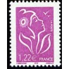 Timbre France Yvert No 3758 Marianne Lamouche 1.22€ lilas légende itvf