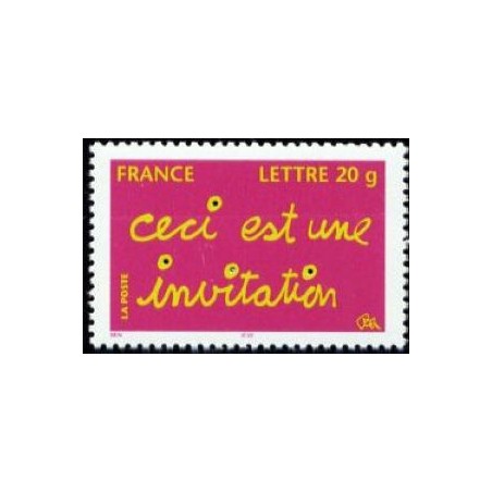 Timbre France Yvert No 3760 Ceci est un invitation