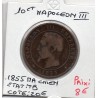 10 centimes Napoléon III tête nue 1855 Chien MA Marseille TB, France pièce de monnaie