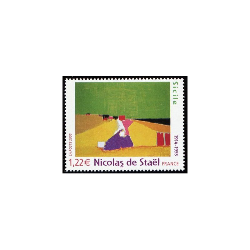 Timbre France Yvert No 3762 Nicolas de Stael, Sicile