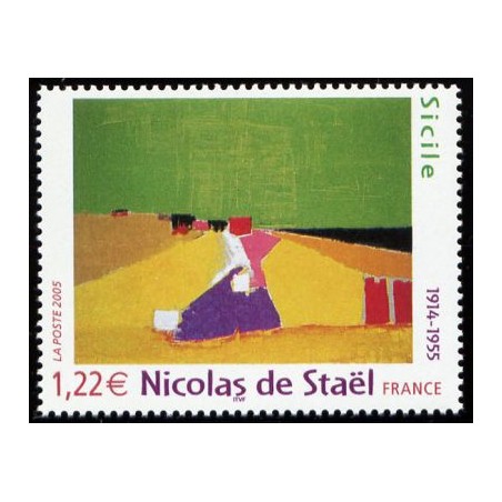Timbre France Yvert No 3762 Nicolas de Stael, Sicile