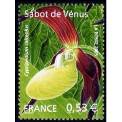 Timbre France Yvert No 3764 Orchidée Sabot de Vénus