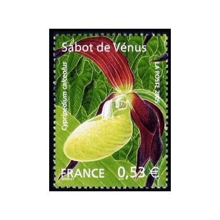 Timbre France Yvert No 3764 Orchidée Sabot de Vénus