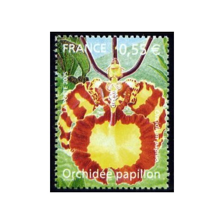 Timbre France Yvert No 3765 Orchidée papillon