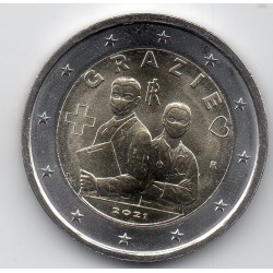 2 euro commémorative Italie 2021 Metiers de la Santé pièce de monnaie €
