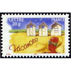 Timbre France Yvert No 3788 Vacances, autoadhésif issu de carnet