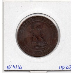 10 centimes Napoléon III tête nue 1857 W Lille B+, France pièce de monnaie