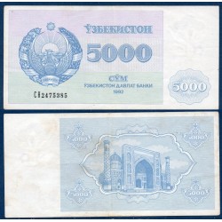 Ouzbékistan Pick N°71a, Billet de banque de 5000 Sum 1992