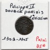 Double Parisis Philippe IV (1303-1305) 2eme emission pièce de monnaie royale