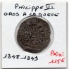 Gros à la queue Philippe VI (1348-1349) pièce de monnaie royale