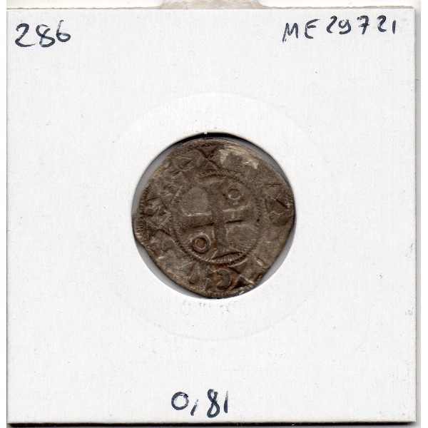 Denier de Mantes Louis VII (1151-1174) pièce de monnaie royale