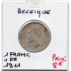 Belgique 1 Franc 1911 en Français Sup-, KM 72 pièce de monnaie