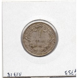Belgique 1 Franc 1911 en Français Sup-, KM 72 pièce de monnaie