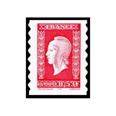 Timbre France Yvert No 3841 Marianne de Dulac, adhésif issu du carnet