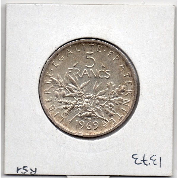 5 francs Semeuse Argent 1969 Sup, France pièce de monnaie