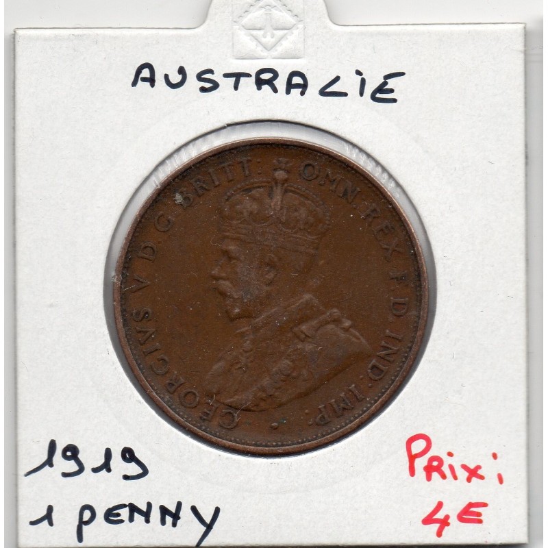 Australie 1 penny 1919 TTB, KM 23 pièce de monnaie