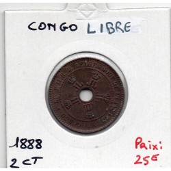 Congo Libre 2 centimes 1888 Sup, KM 2 pièce de monnaie