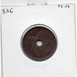 Congo Libre 2 centimes 1888 Sup, KM 2 pièce de monnaie