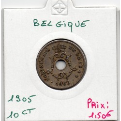 Belgique 10 centimes 1905 en Flamand TTB, KM 53 pièce de monnaie