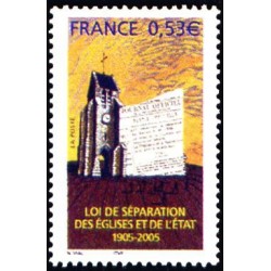 Timbre France Yvert No 3860 Loi de séparation de l'église et de l'état