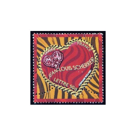 Timbre France Yvert No 3862  Saint valentin coeur J L Scherrer