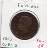 Portugal 20 reis 1883 TB, KM 527 pièce de monnaie