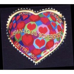 Timbre France Yvert No 3863-3864 Saint valentin coeurs J L Scherrer autoadhésifs