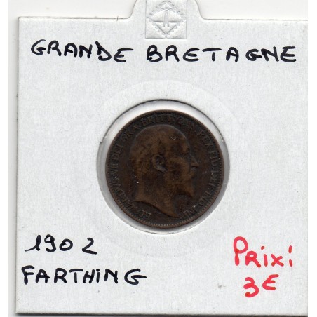 Grande Bretagne Farthing 1902 TTB-, KM 792 pièce de monnaie