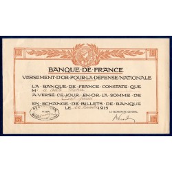 Bon de Versement d'or pour la défense nationale, 100 francs 22.11.1915