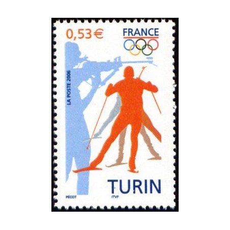 Timbre France  Yvert No 3876 J O de Turin