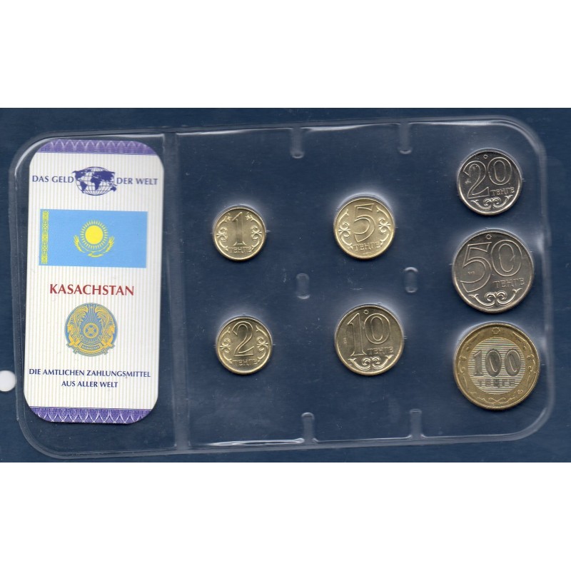 Kazakhstan Série 7 pièces 2000-2010 FDC pièces de monnaie