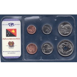 Papouasie Série 6 pièces 2004-2005 FDC pièces de monnaie