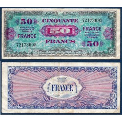 50 Francs France sans série TTB 1945 Billet du trésor Central