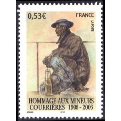 Timbre France Yvert No 3880 Hommage aux mineurs