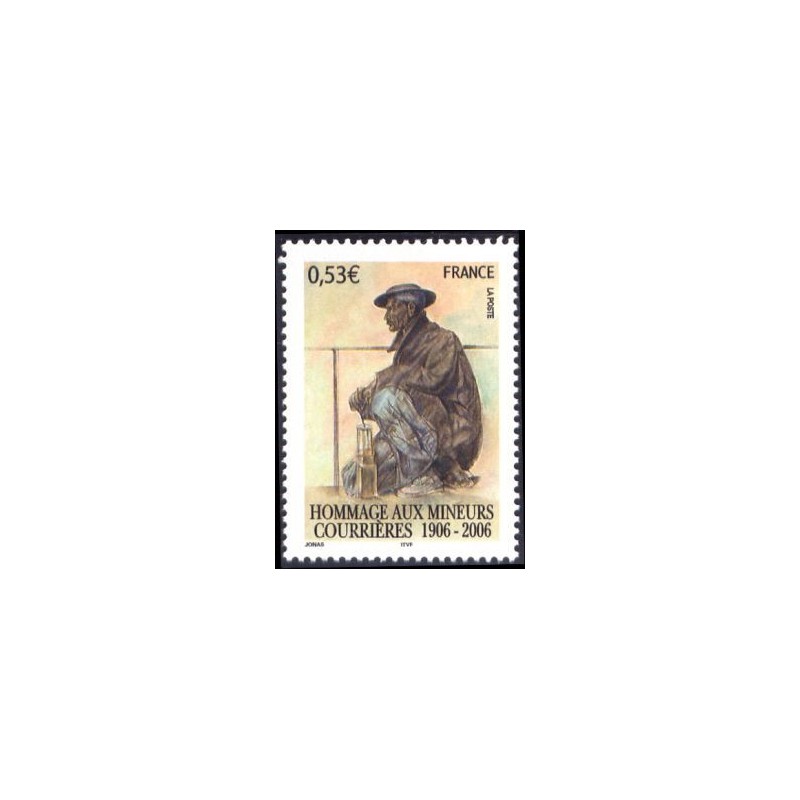 Timbre France Yvert No 3880 Hommage aux mineurs