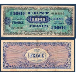 100F France série 6 TTB 1945 Billet du trésor Central