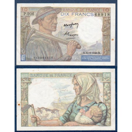 10 Francs Mineur TTB 30.6.1949 Billet de la banque de France